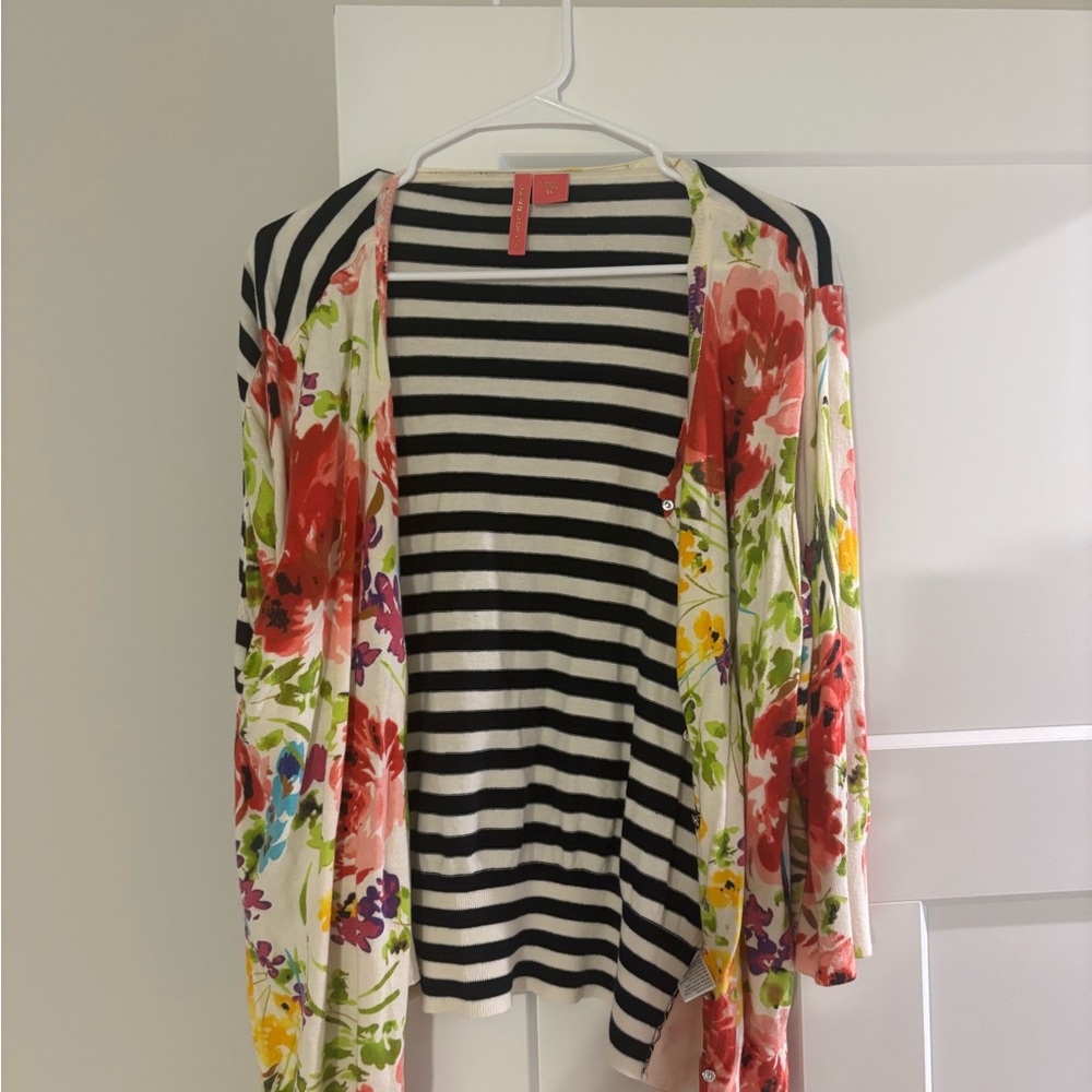 Floral Striped Women's Sweater
